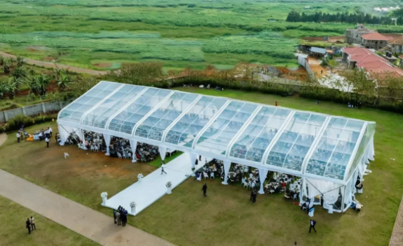Large Curved Transparent Roof Tent for outdoor event