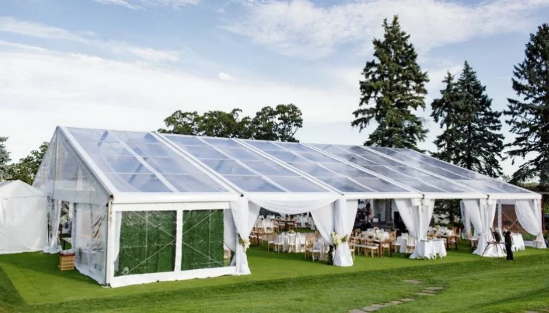 clear roof tent for outdoor wedding