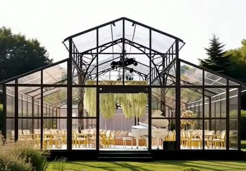 atrium tent wedding