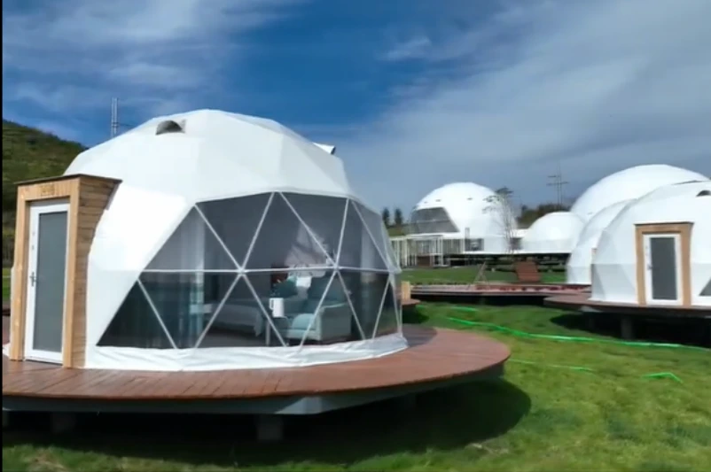 dome tent glamping campsite