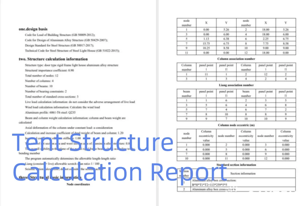 Tent Structure Calculation Report