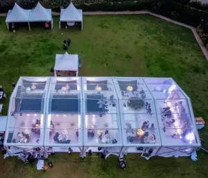 Transparent wedding tent