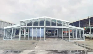 glass side wall temporary exhibition hall tent