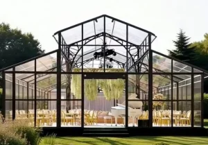 atrium tent wedding